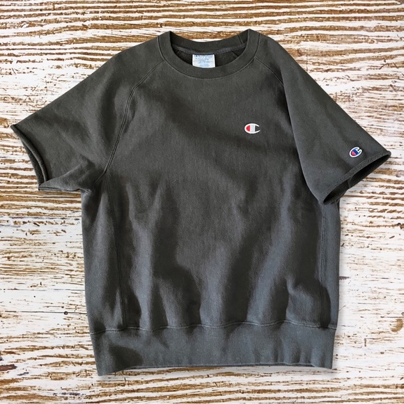 Champion Reverse Weave Short Sleeve Sweatshirt Vintage 90’s - Picture 10 of 12